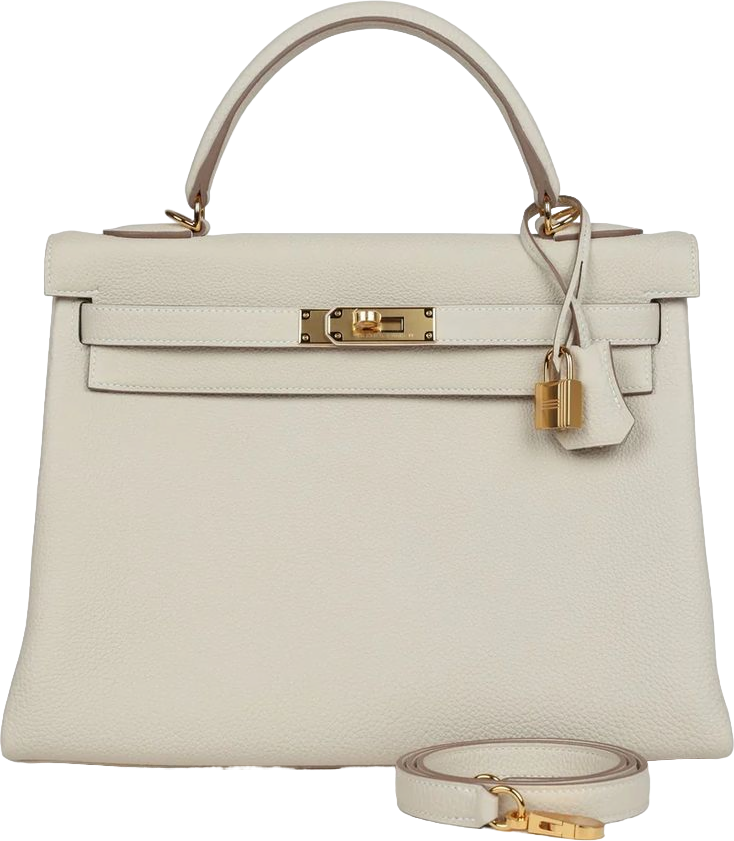 Hermes Kelly Retourne 32 Craie Togo Gold Hardware Hermes Kelly Retourne 32 Craie Togo Gold Hardware