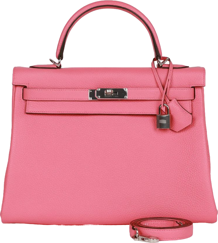 Hermes Kelly Retourne 32 Rose Azalee Clemence Palladium Hardware Hermes Kelly Retourne 32 Rose Azalee Clemence Palladium Hardware