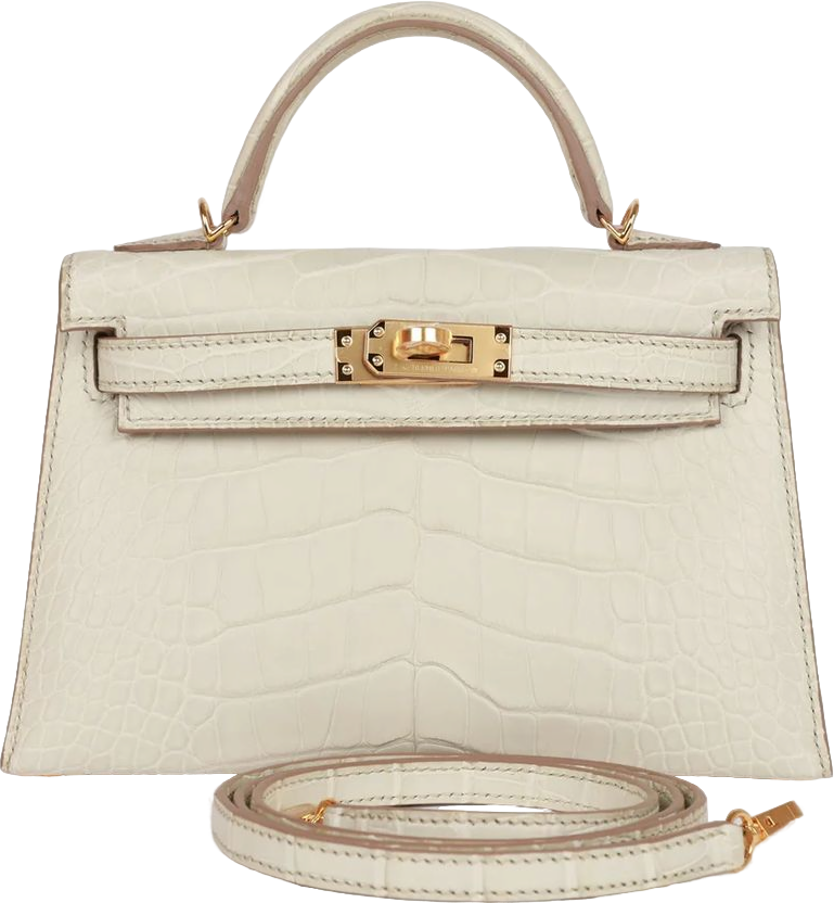 Hermes Kelly Sellier 20 Beton Matte Alligator Gold Hardware Hermes Kelly Sellier 20 Beton Matte Alligator Gold Hardware
