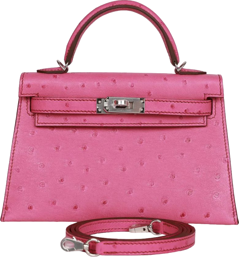 Hermes Kelly Sellier 20 Fuchsia Ostrich Palladium Hardware Hermes Kelly Sellier 20 Fuchsia Ostrich Palladium Hardware