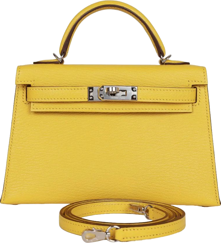 Hermes Kelly Sellier 20 Jaune de Naples Verso Chèvre Palladium Hardware Hermes Kelly Sellier 20 Jaune de Naples Verso Chèvre Palladium Hardware