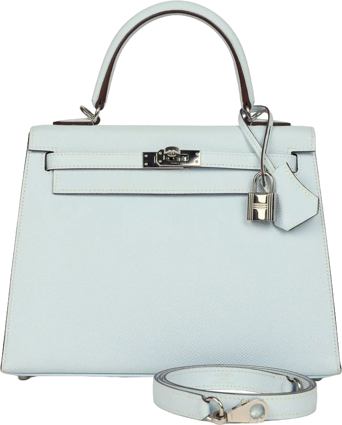 Hermes Kelly Sellier 25 Bleu Brume Epsom Palladium Hardware Hermes Kelly Sellier 25 Bleu Brume Epsom Palladium Hardware