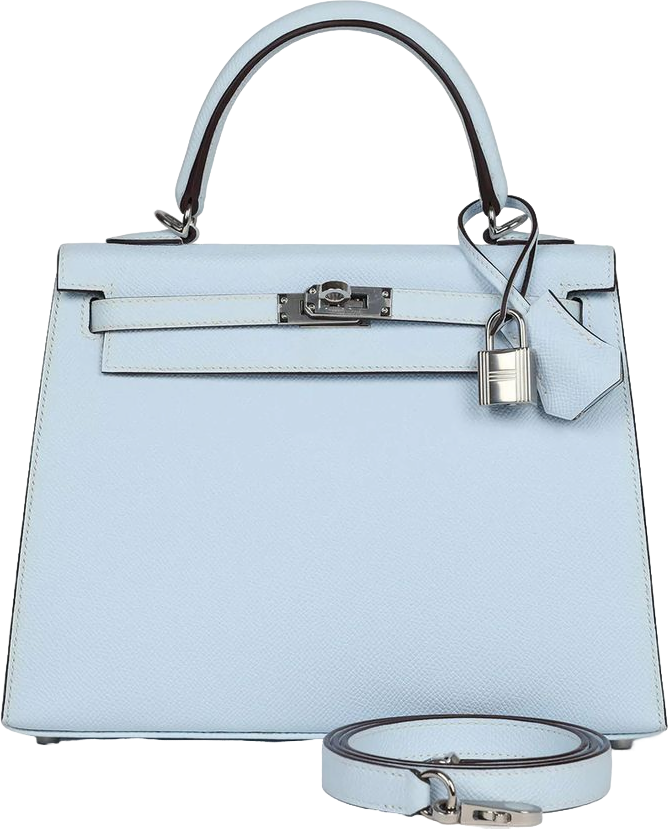 Hermes Kelly Sellier 25 Bleu Brume Epsom Palladium Hardware Hermes Kelly Sellier 25 Bleu Brume Epsom Palladium Hardware