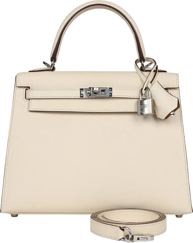 Hermes Kelly Sellier 25 Nata Verso Epsom Palladium Hardware Hermes Kelly Sellier 25 Nata Verso Epsom Palladium Hardware