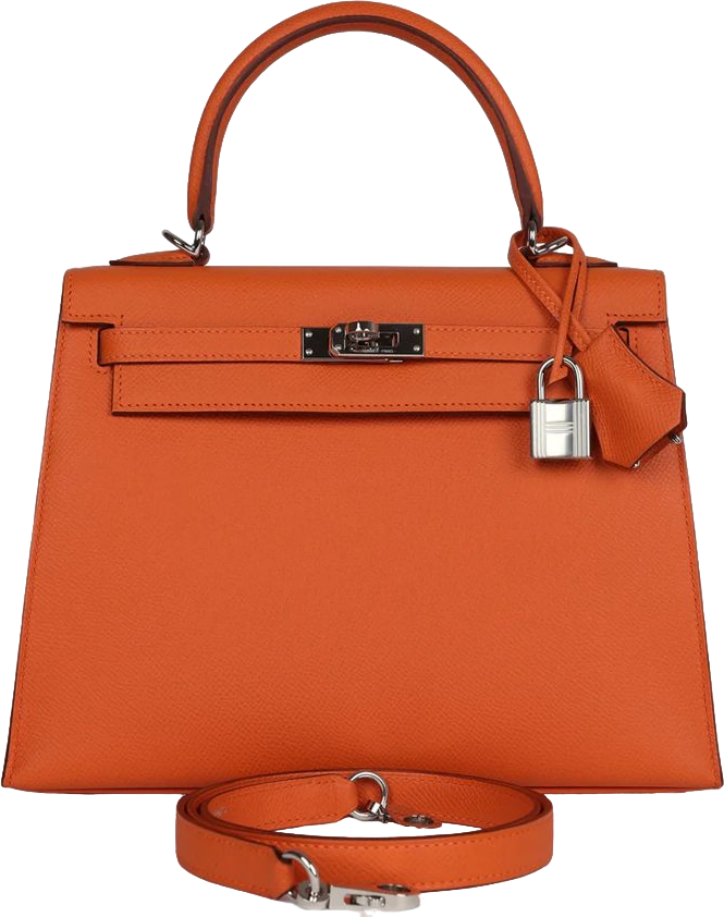 Hermes Kelly Sellier 25 Orange Epsom Palladium Hardware Hermes Kelly Sellier 25 Orange Epsom Palladium Hardware