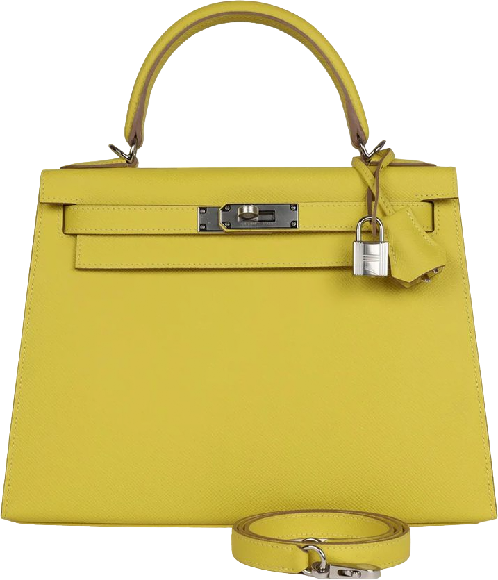 Hermes Kelly Sellier 28 Lime Epsom Palladium Hardware