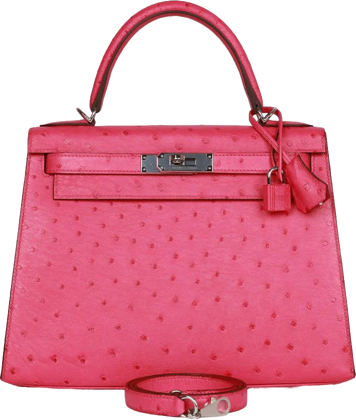 Hermes Kelly Sellier 28 Rose Tyrien Ostrich Palladium Hardware Hermes Kelly Sellier 28 Rose Tyrien Ostrich Palladium Hardware