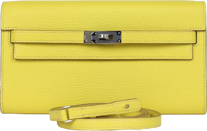 Hermes Kelly Wallet To Go Lime Chevre Palladium Hardware Hermes Kelly Wallet To Go Lime Chevre Palladium Hardware