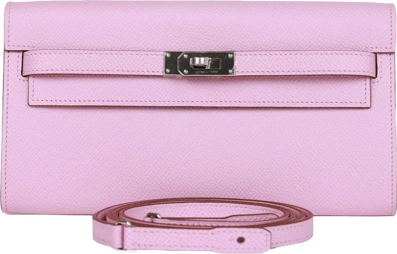 Hermes Kelly Wallet To Go Mauve Sylvestre Epsom Palladium Hardware Hermes Kelly Wallet To Go Mauve Sylvestre Epsom Palladium Hardware