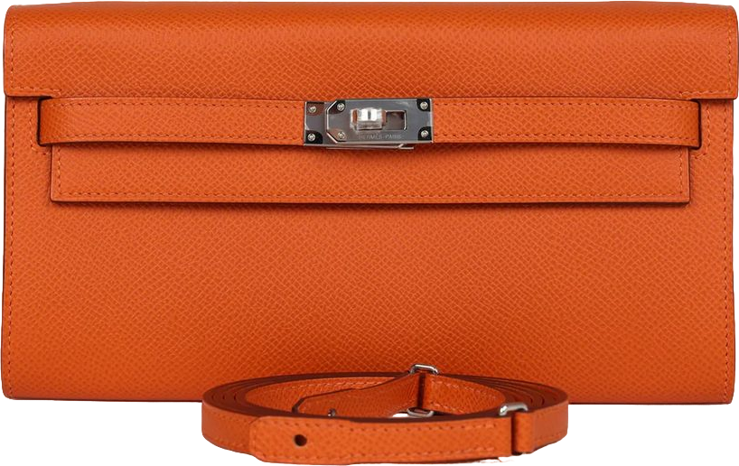 Hermes Kelly Wallet To Go Orange Epsom Palladium Hardware Hermes Kelly Wallet To Go Orange Epsom Palladium Hardware