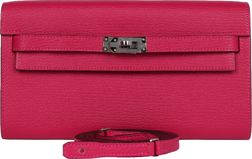 Hermes Kelly Wallet To Go Rose Pourpre Chevre Palladium Hardware Hermes Kelly Wallet To Go Rose Pourpre Chevre Palladium Hardware