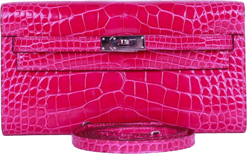 Hermes Kelly Wallet To Go Rose Scheherazade Shiny Alligator Palladium Hardware Hermes Kelly Wallet To Go Rose Scheherazade Shiny Alligator Palladium Hardware