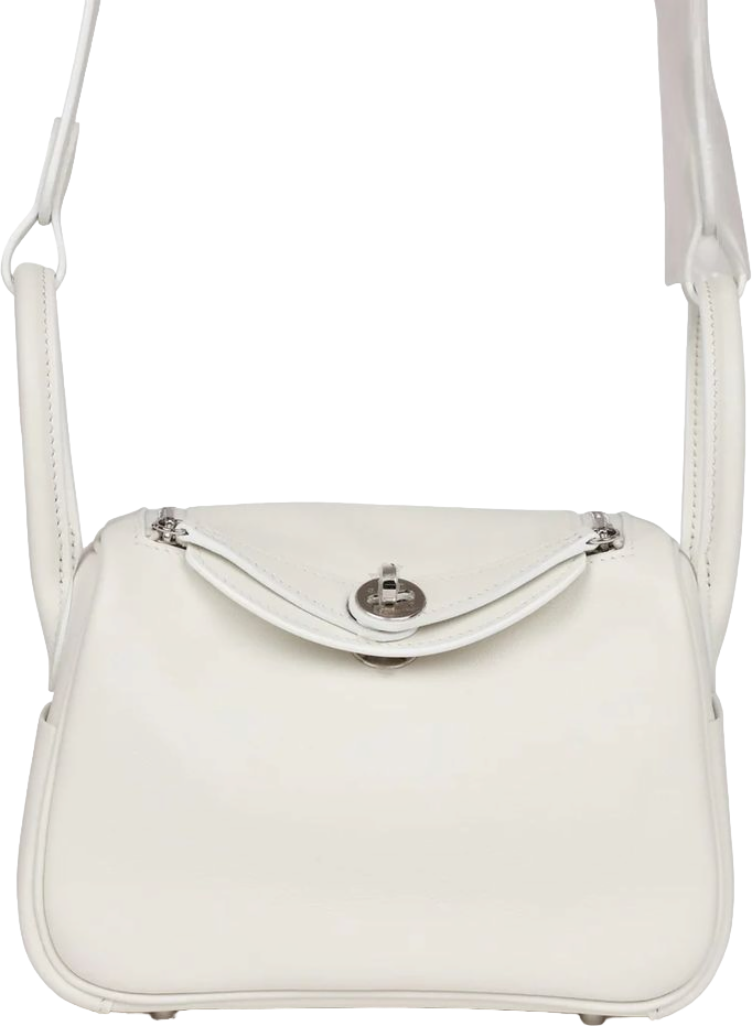 Hermes Mini Lindy White Swift Palladium Hardware Hermes Mini Lindy White Swift Palladium Hardware