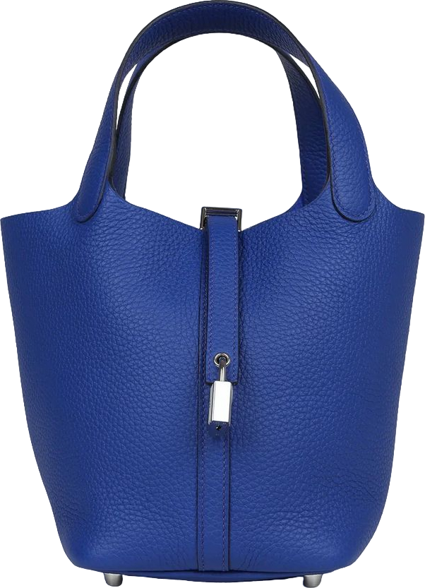Hermes Picotin Lock 18 Bleu Royal Clemence Palladium Hardware