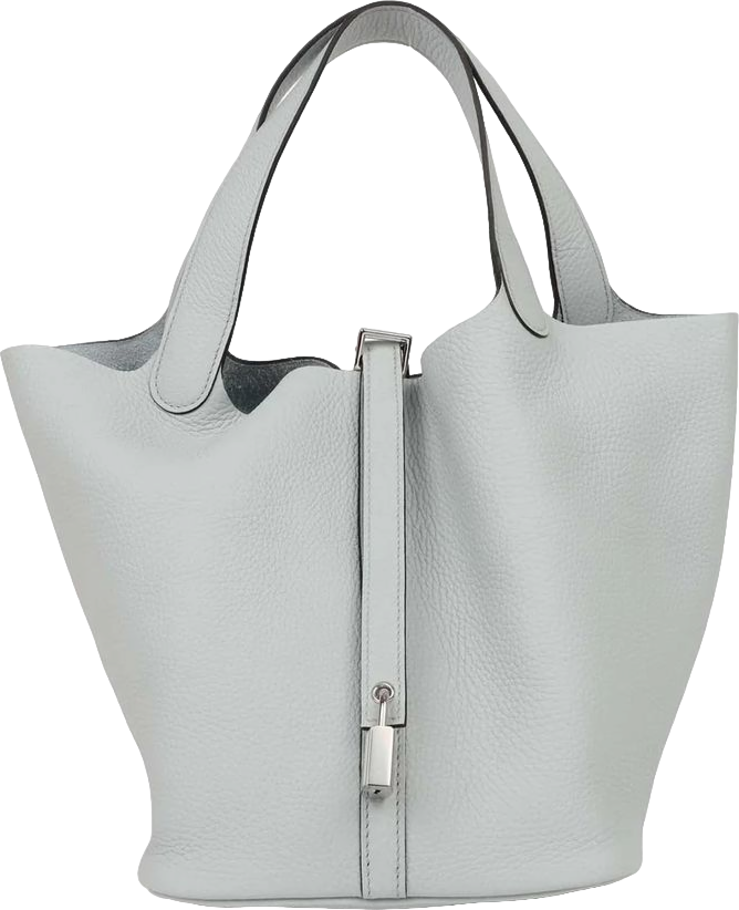 Hermes Picotin Lock 22 Bleu Pale Clemence Palladium Hardware