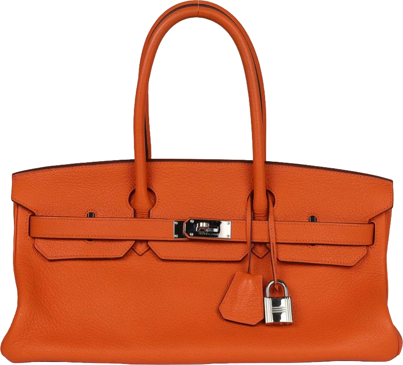 Hermes Shoulder Birkin 42 JPG Orange H Clemence Palladium Hardware Hermes Shoulder Birkin 42 JPG Orange H Clemence Palladium Hardware