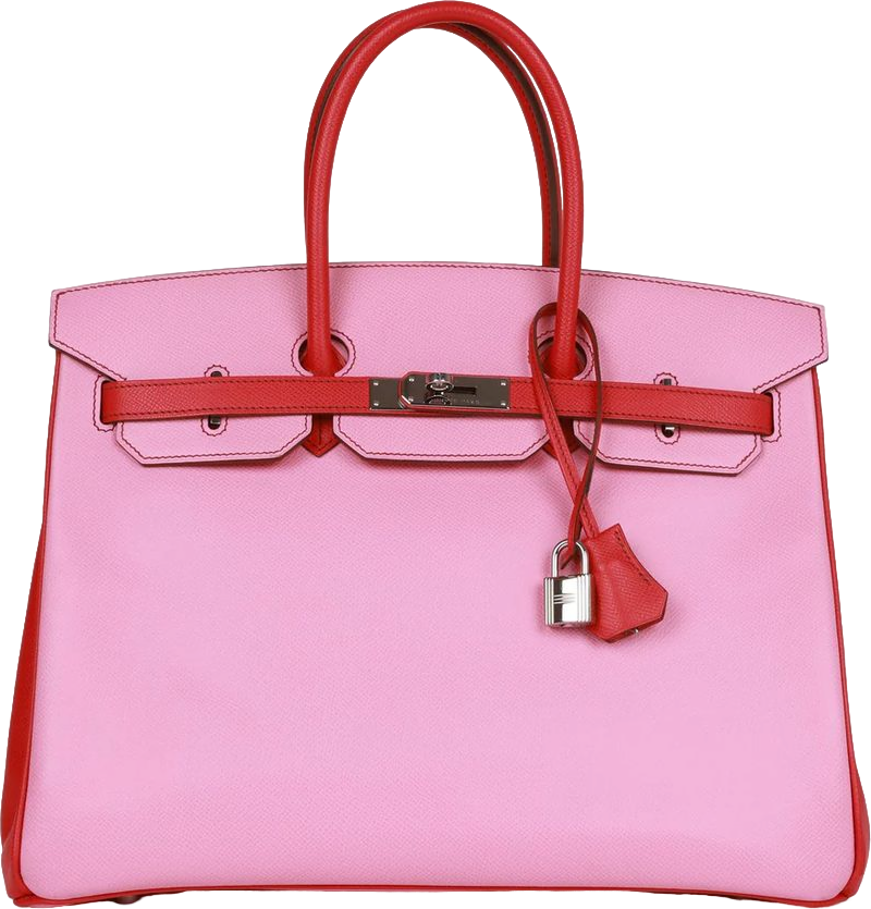 Hermes Special Order (HSS) Birkin 35 Bubblegum and Bougainvillea Epsom Palladium Hardware Hermes Special Order (HSS) Birkin 35 Bubblegum and Bougainvillea Epsom Palladium Hardware