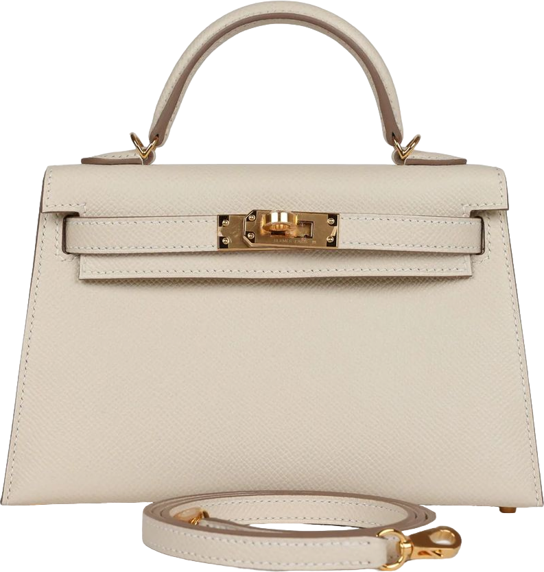 Hermes Special Order (HSS) Kelly Sellier 20 Craie Verso Epsom Gold Hardware