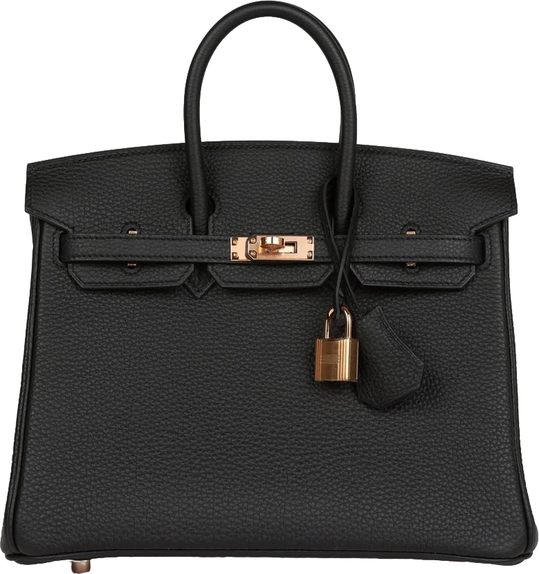Hermes Birkin 25 Black Togo Rose Gold Hardware Hermes Birkin 25 Black Togo Rose Gold Hardware