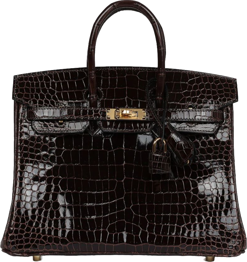 Hermes Birkin 25 Macassar Shiny Porosus Crocodile Gold Hardware