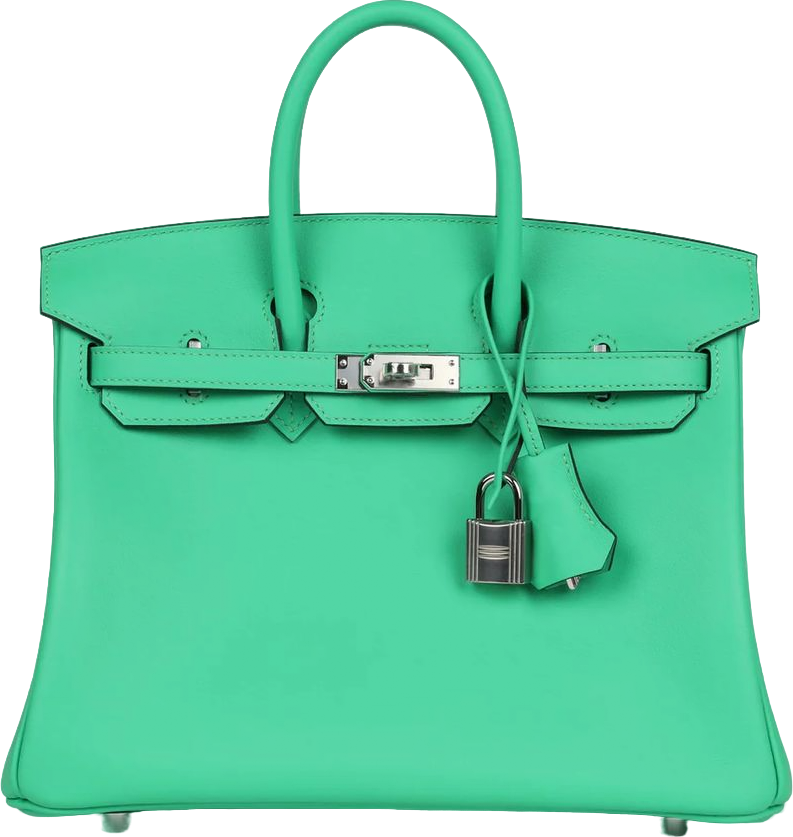 Hermes Birkin 25 Vert Comics Swift Palladium Hardware