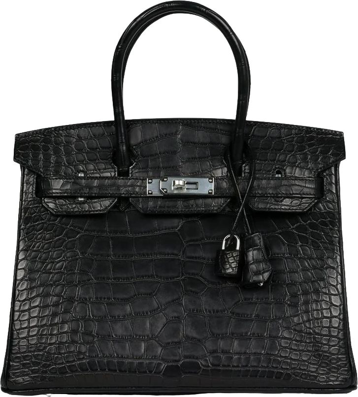 Hermes Birkin 30 Black Matte Alligator Palladium Hardware Hermes Birkin 30 Black Matte Alligator Palladium Hardware