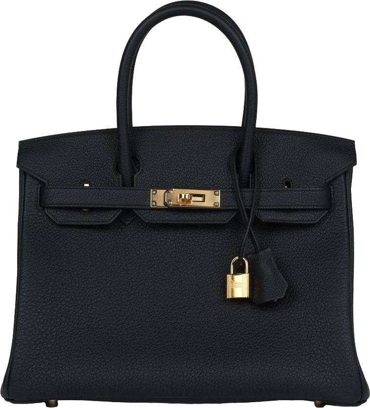 Hermes Birkin 30 Black Togo Gold Hardware