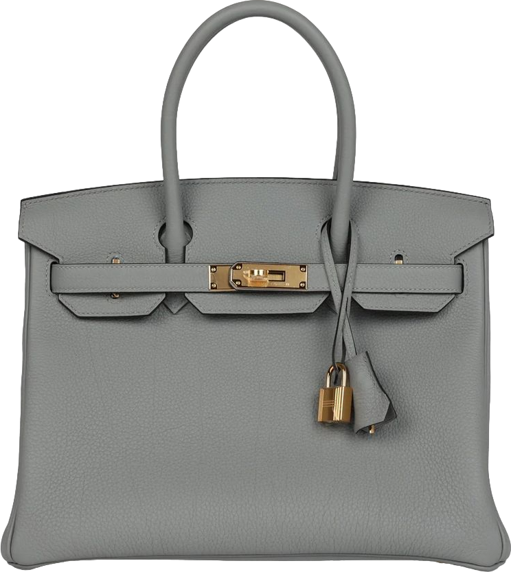 Hermes Birkin 30 Gris Mouette Togo Gold Hardware