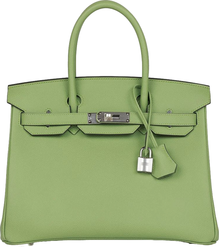 Hermes Birkin 30 Vert Criquet Epsom Palladium Hardware Hermes Birkin 30 Vert Criquet Epsom Palladium Hardware