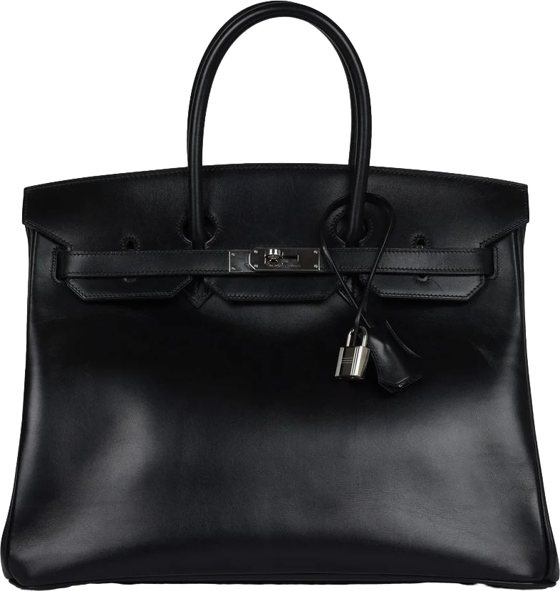 Hermes Birkin 35 Black Box Palladium Hardware