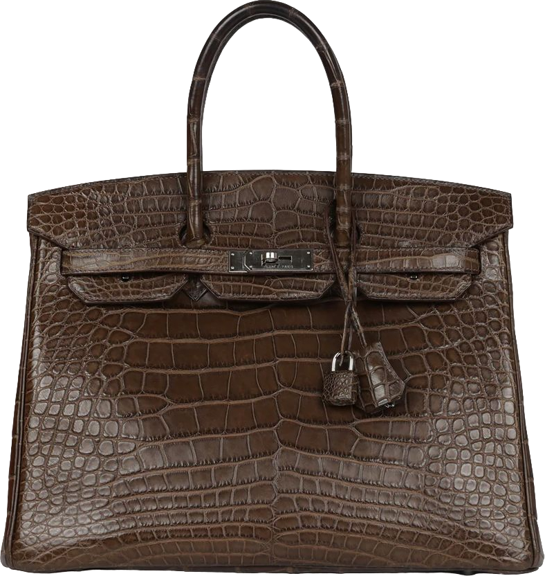 Hermes Birkin 35 Gris Elephant Matte Alligator Palladium Hardware