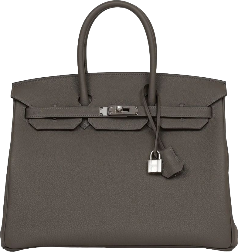 Hermes Birkin 35 Gris Meyer Togo Palladium Hardware