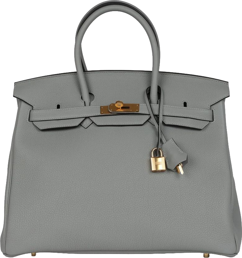 Hermes Birkin 35 Gris Mouette Togo Gold Hardware