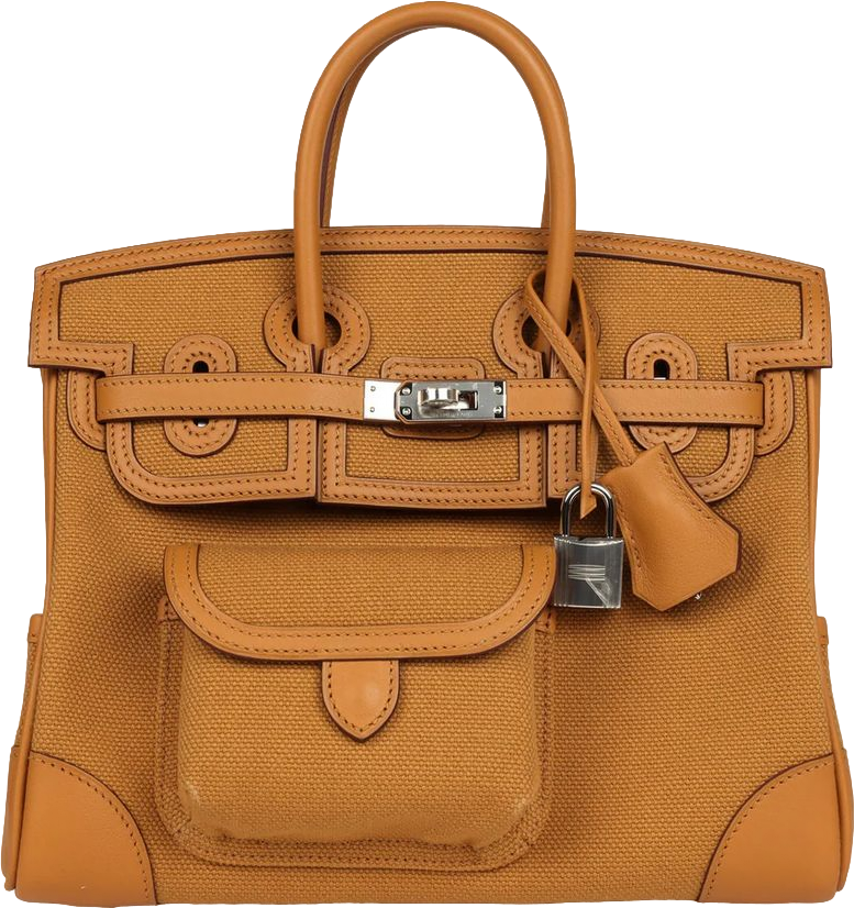 Hermes Birkin Cargo 25 Sesame Swift and Desert Toile Canvas Palladium Hardware Hermes Birkin Cargo 25 Sesame Swift and Desert Toile Canvas Palladium Hardware