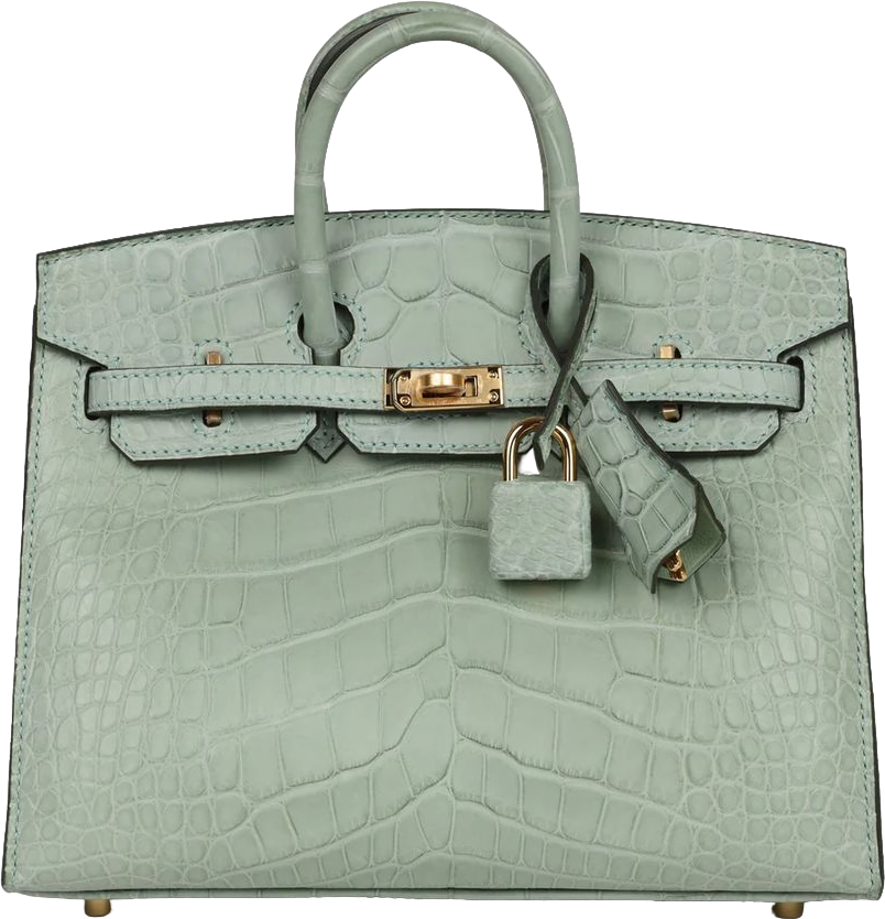 Hermes Birkin Sellier 20 Vert D'eau Matte Alligator Gold Hardware Hermes Birkin Sellier 20 Vert D'eau Matte Alligator Gold Hardware