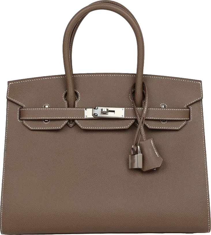 Hermes Birkin Sellier 30 Etoupe Epsom Palladium Hardware