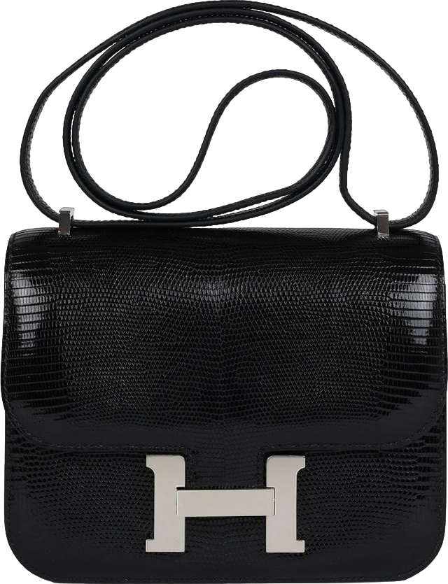 Hermes Constance 18 Black Varanus Salvator Lizard Palladium Hardware Hermes Constance 18 Black Varanus Salvator Lizard Palladium Hardware