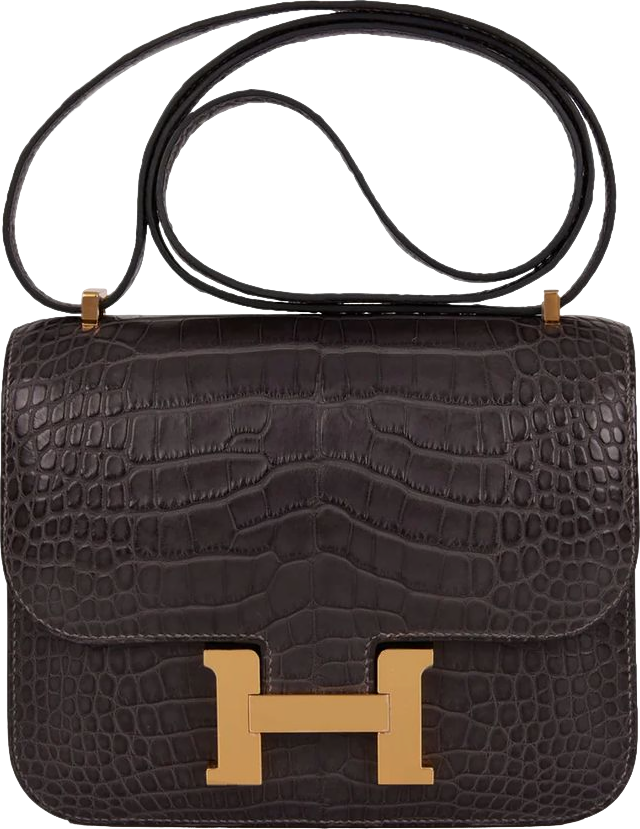 Hermes Constance 18 Graphite Matte Alligator Gold Hardware Hermes Constance 18 Graphite Matte Alligator Gold Hardware