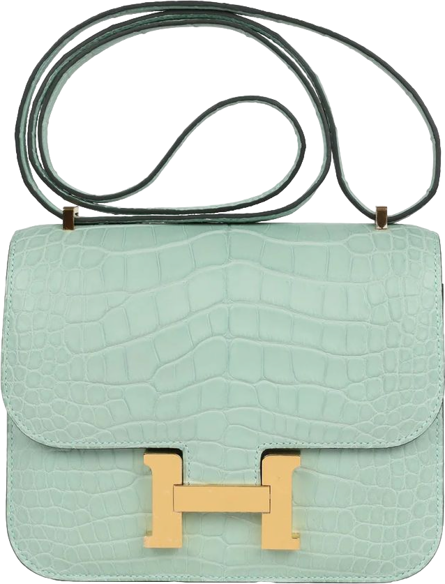 Hermes Constance 18 Vert D’Eau Matte Alligator Gold Hardware Hermes Constance 18 Vert D’Eau Matte Alligator Gold Hardware