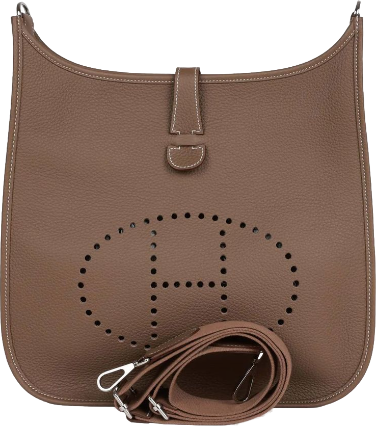 Hermes Evelyne III GM Etoupe Clemence Palladium Hardware Hermes Evelyne III GM Etoupe Clemence Palladium Hardware