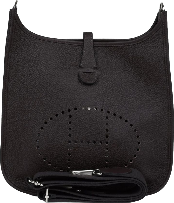 Hermes Evelyne III PM Macassar Clemence Palladium Hardware Hermes Evelyne III PM Macassar Clemence Palladium Hardware