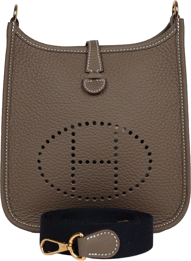 Hermes Evelyne TPM Etoupe Clemence Gold Hardware Hermes Evelyne TPM Etoupe Clemence Gold Hardware