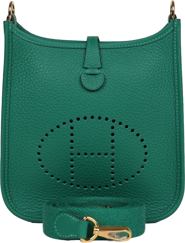 Hermes Evelyne TPM Vert Vertigo Clemence Gold Hardware Hermes Evelyne TPM Vert Vertigo Clemence Gold Hardware