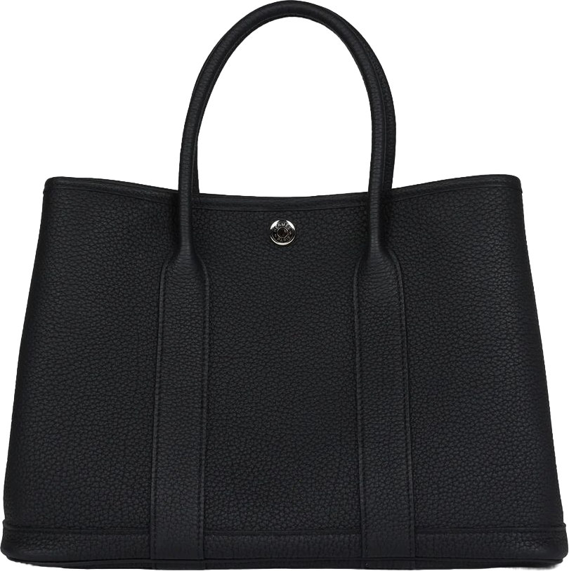 Hermes Garden Party 30 Black Negonda Palladium Hardware Hermes Garden Party 30 Black Negonda Palladium Hardware