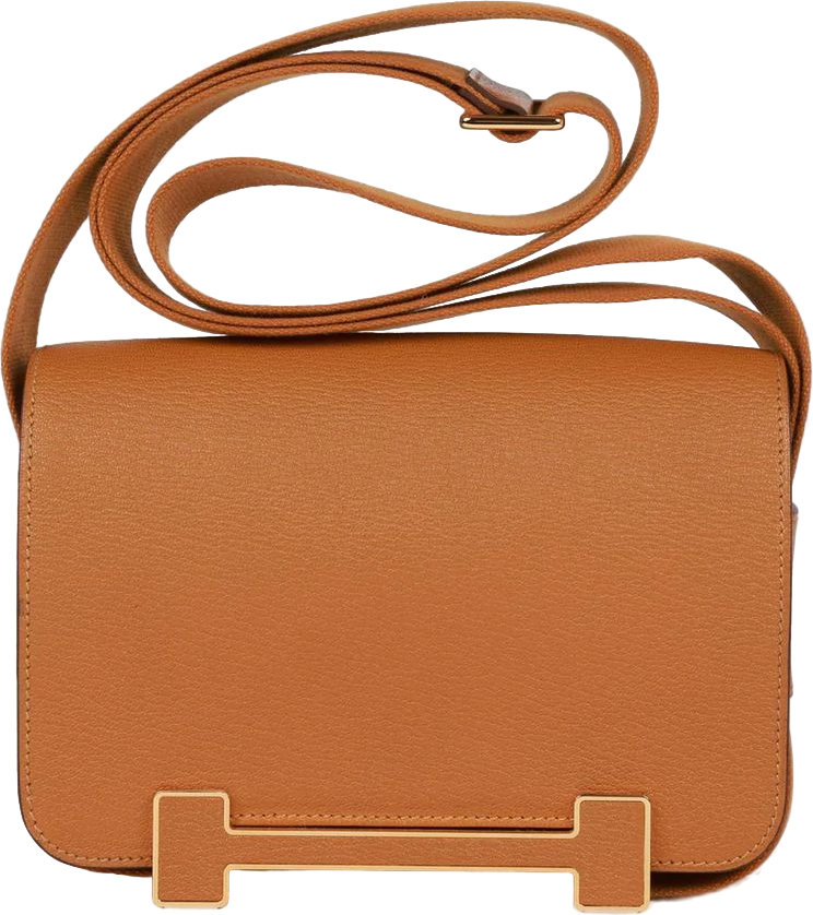 Hermes Geta Caramel Chevre Gold Hardware