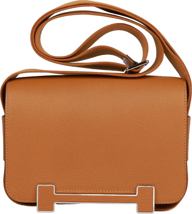 Hermes Geta Caramel Chevre Palladium Hardware