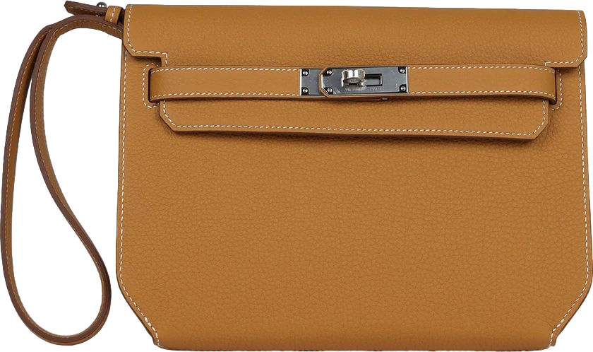 Hermes Kelly Depeches 25 Naturel Sable Togo Palladium Hardware