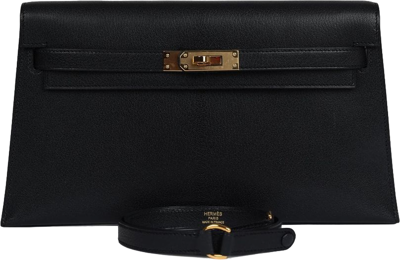 Hermes Kelly Elan Black Chevre Chamkila Gold Hardware Hermes Kelly Elan Black Chevre Chamkila Gold Hardware