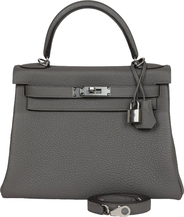 Hermes Kelly Retourne 28 Gris Meyer Clemence Palladium Hardware Hermes Kelly Retourne 28 Gris Meyer Clemence Palladium Hardware