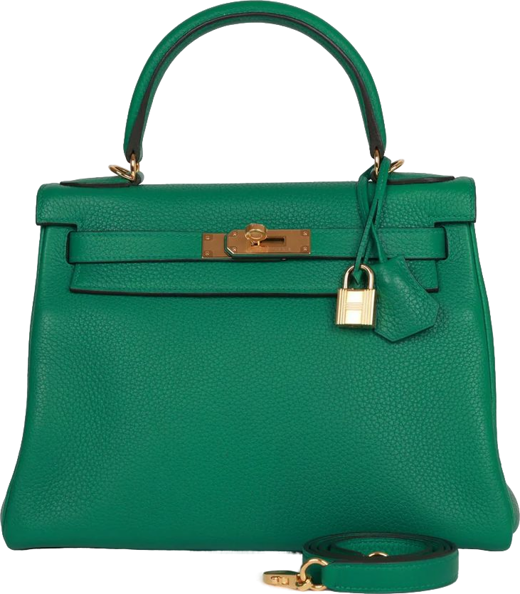 Hermes Kelly Retourne 28 Vert Vertigo Clemence Gold Hardware